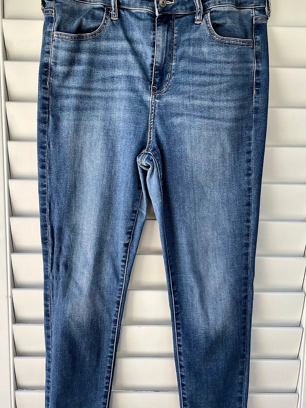 American Eagle Outfitters Next Level Stretch Skinny Jeans Blue high Waist 16